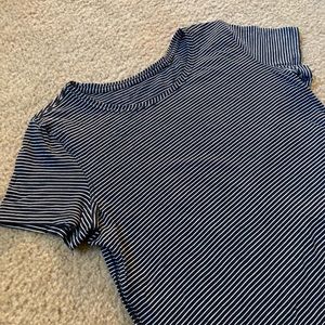 lululemon Black and White Striped T-Shirt